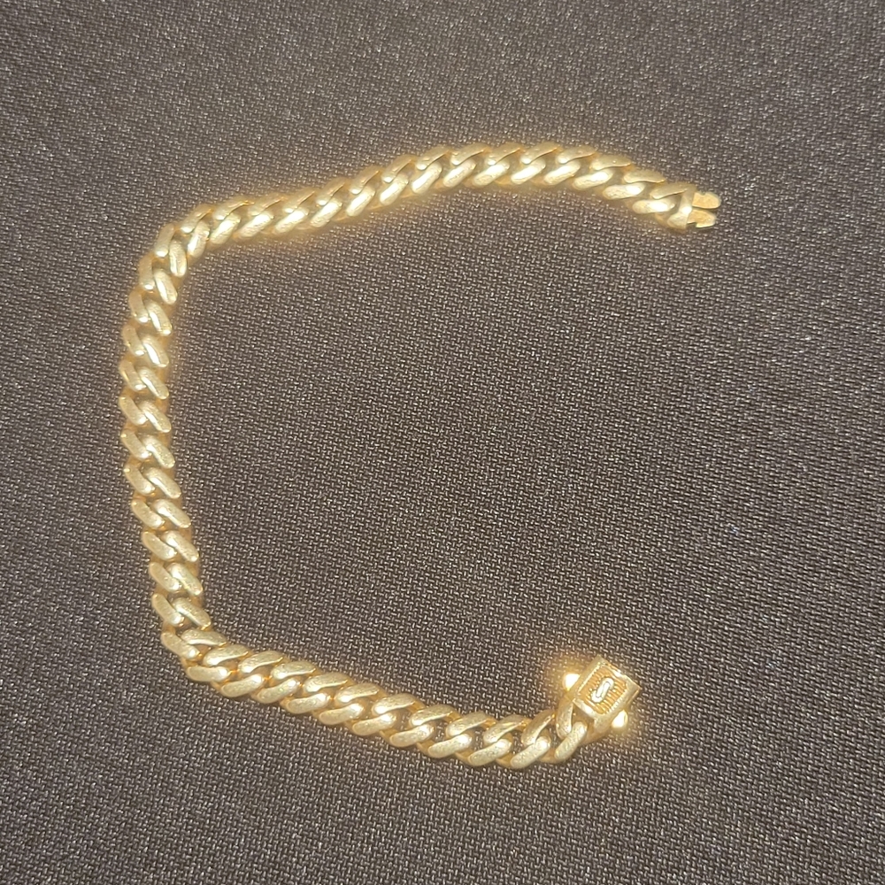10k Monaco curb chain bracelet